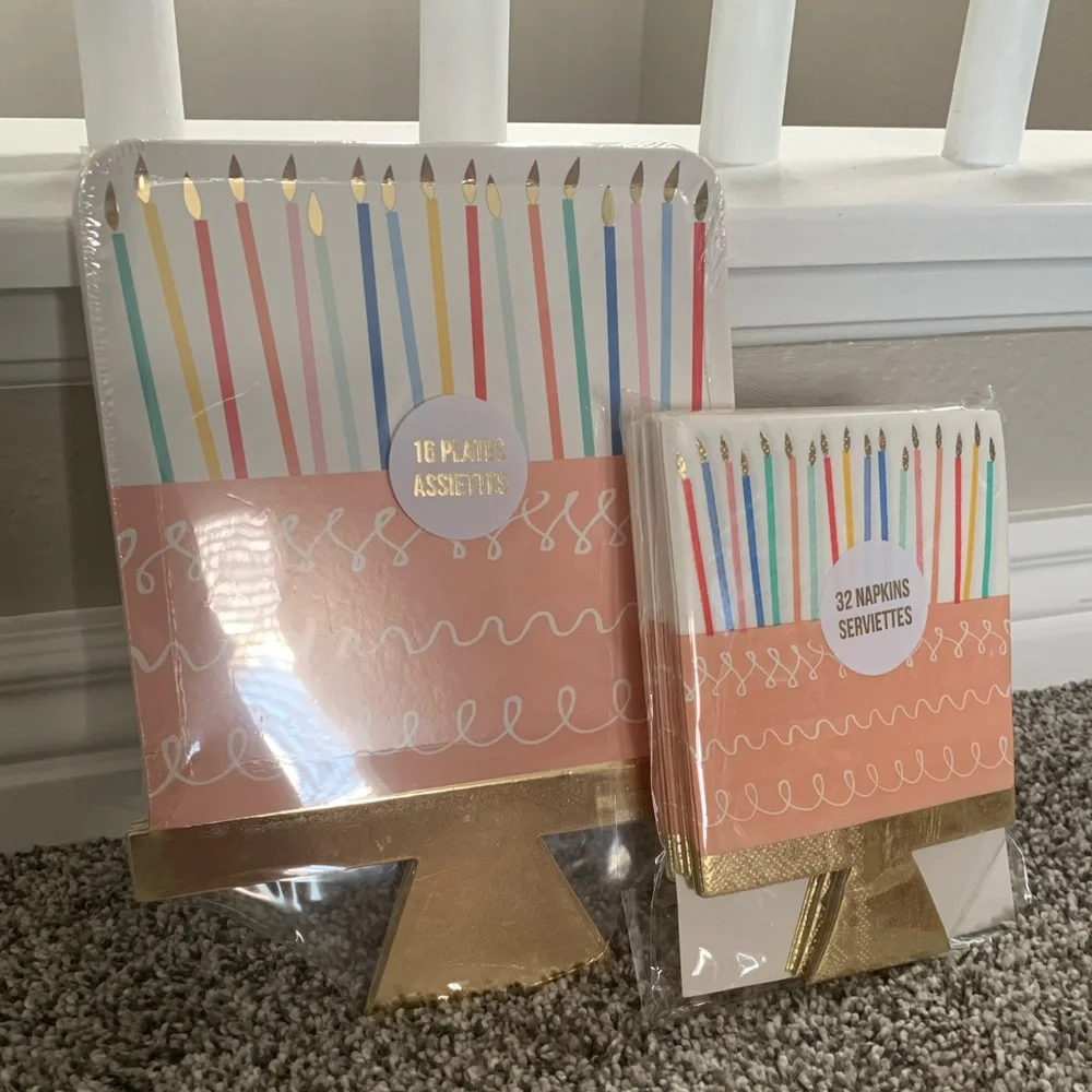 Meri Meri Birthday Cake Plates & Napkins